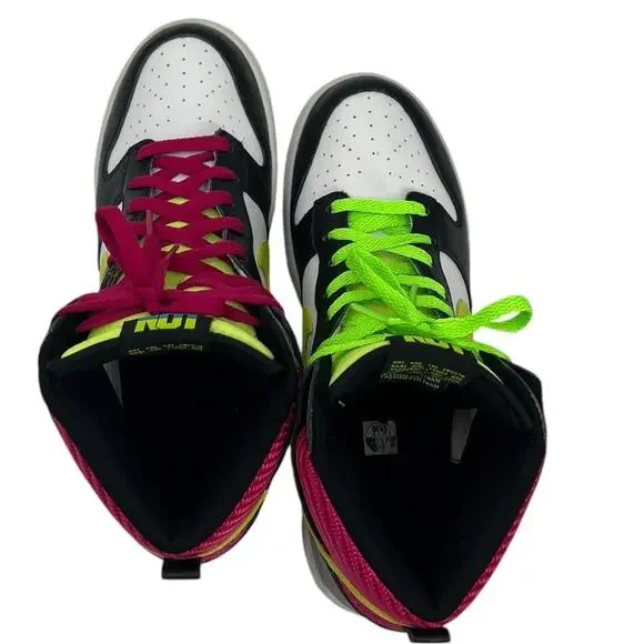 NIKE Dunk High "London" Fireberry Volt Shoes Mens Sneakers - Picture 11 of 13